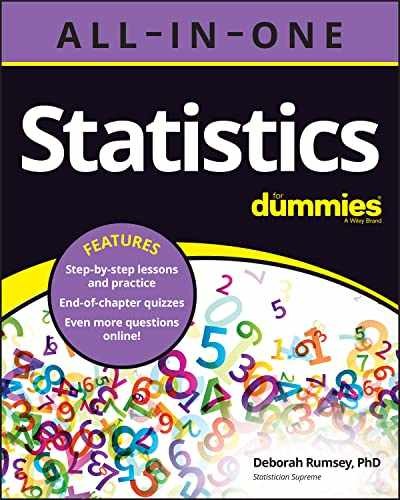 Statistics All-in-One For Dummies – Paperback, by Rumsey Deborah J. – Very Good