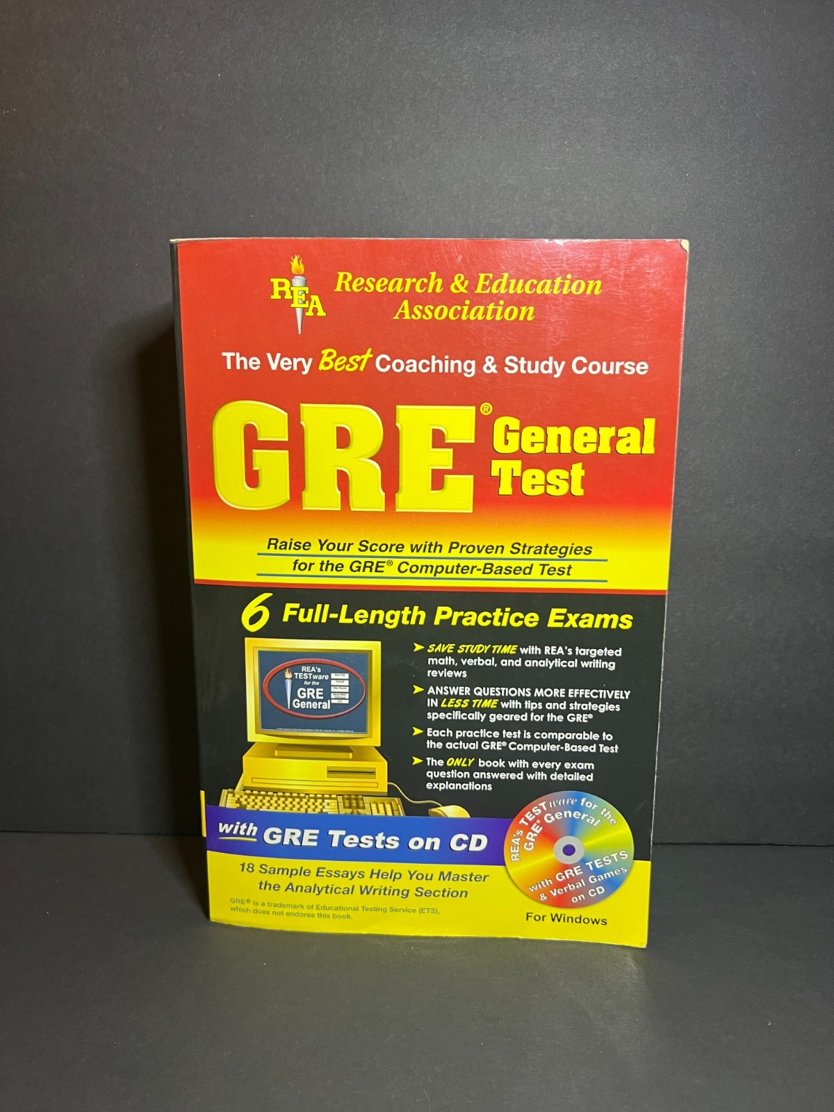 GRE General Test Preparation Proven Strategies Educational Book w/ CD-ROM