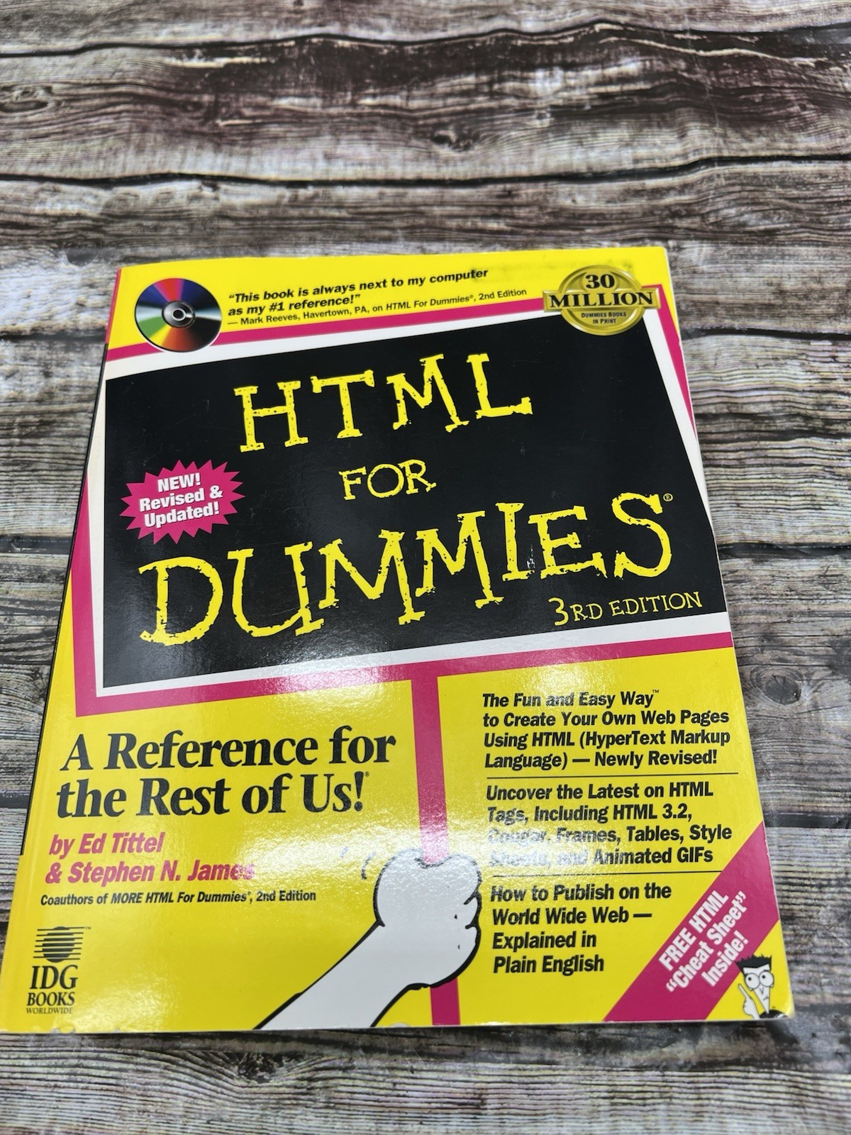 HTML For Dummies® 3rd Edition by Tittel, Ed with CD Excellent Condition