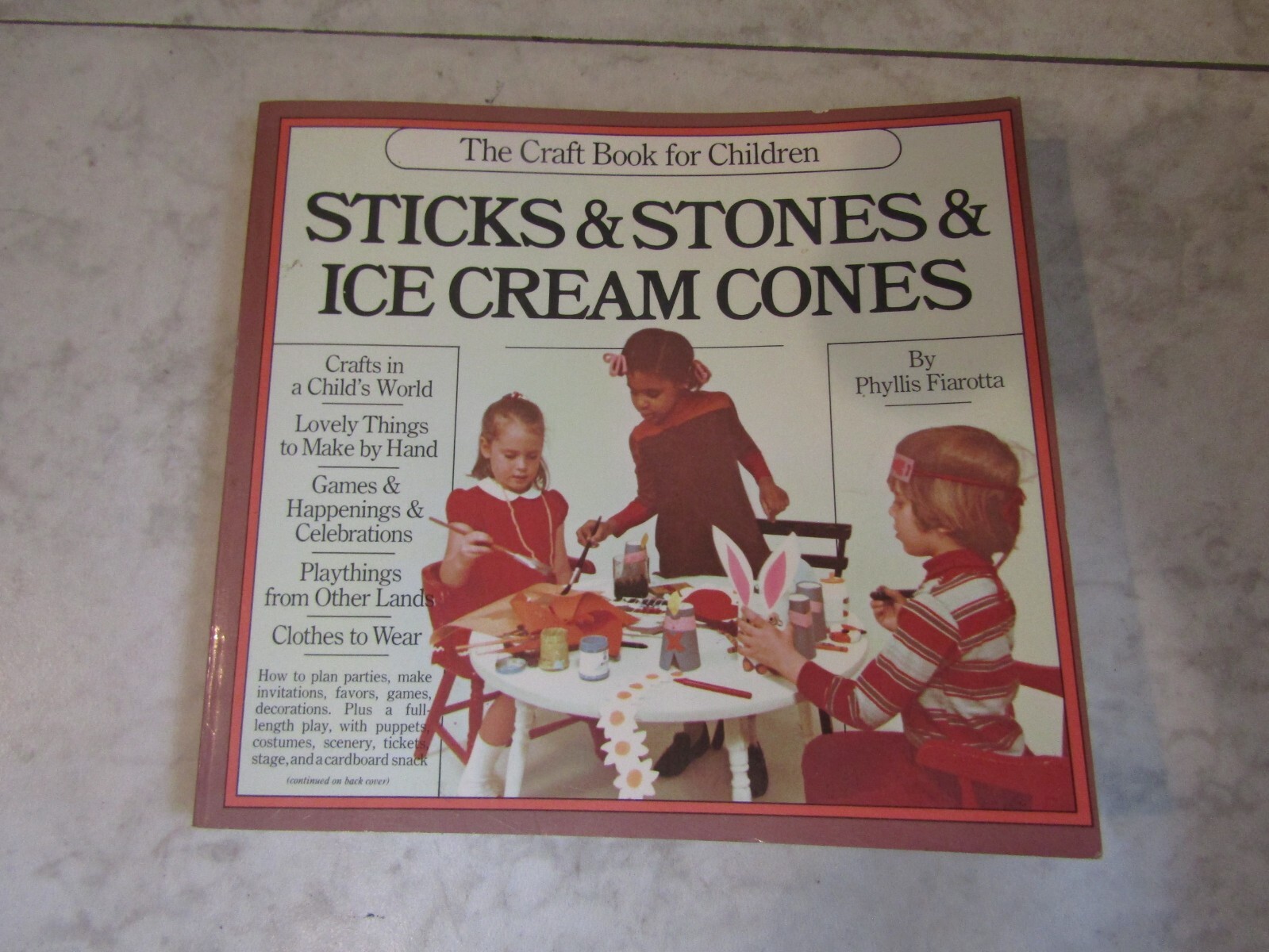 Sticks & Stones & Ice Cream Cones Craft Art Book Children Fiarotta Homeschool