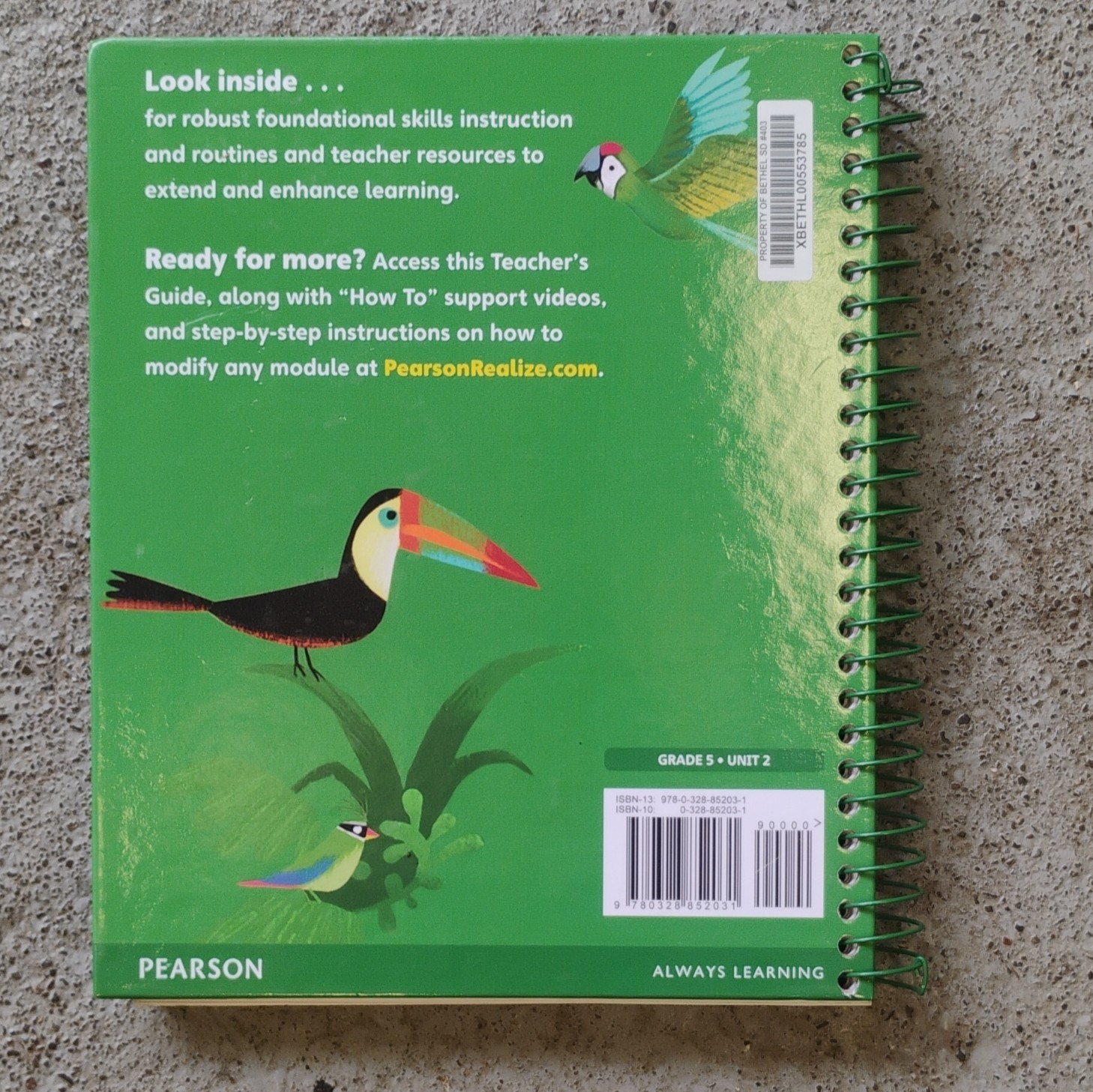 Pearson ReadyGEN Teacher’s Guide Grade 5 Units 1-4 Spiral Bound Set