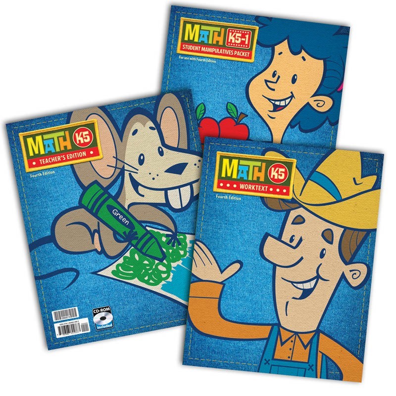 BJU Bob Jones Math K5 Kindergarten Student Worktext Teacher Ed COMPLETE SET
