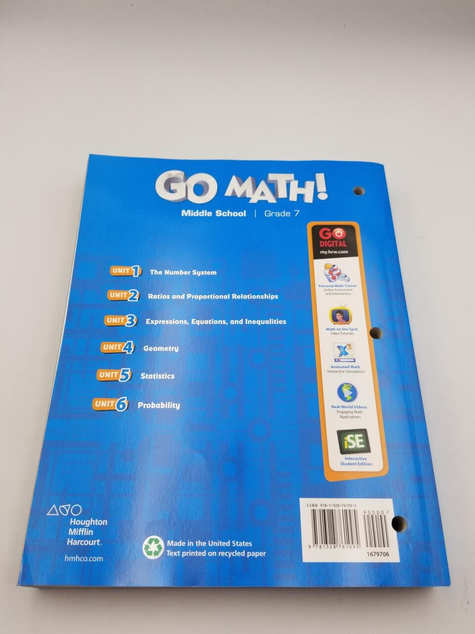 Student Interactive Worktext Grade 7 2018 (Go Math! StA)