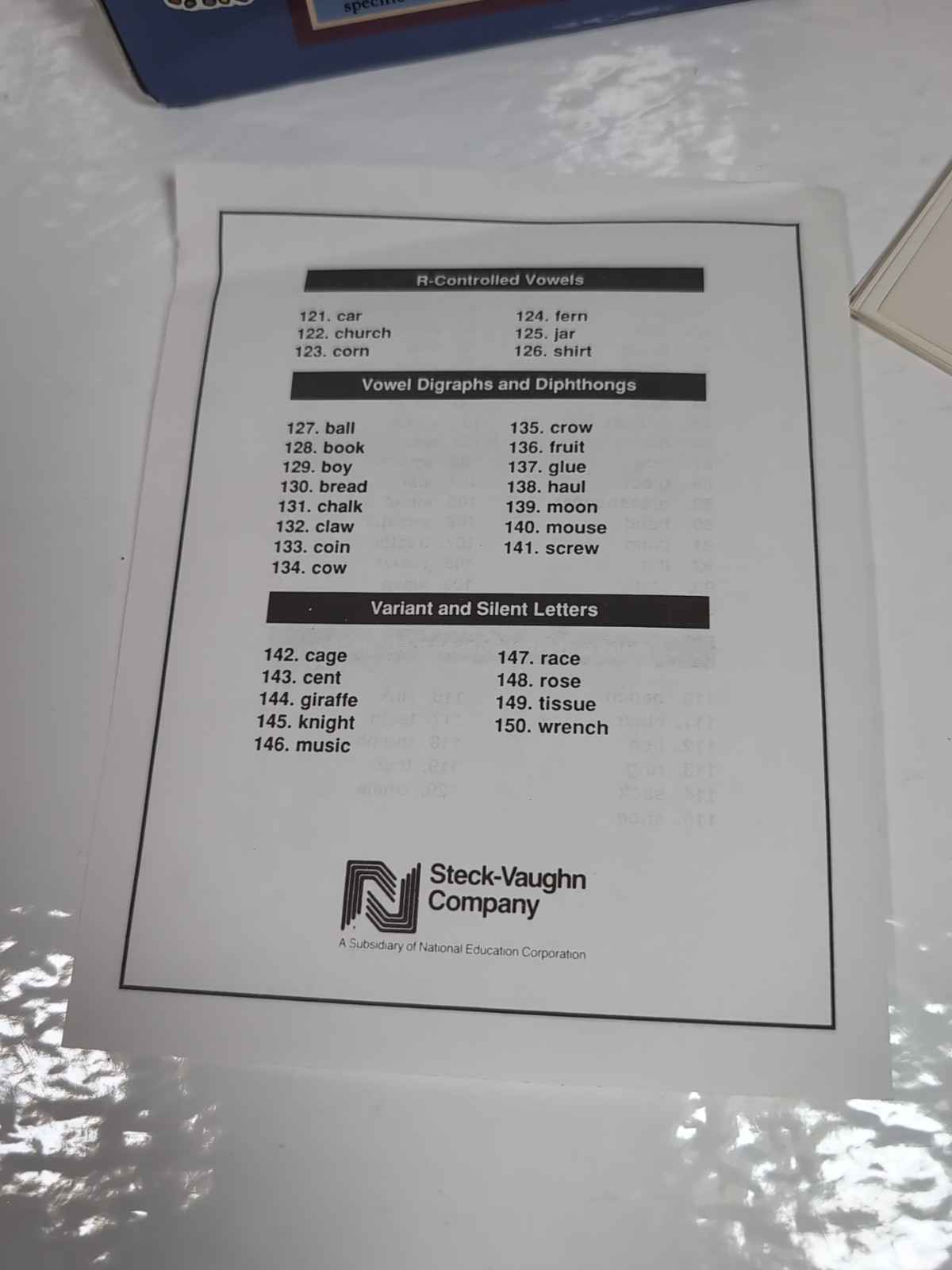 Steck Vaughn Phonics Picture Cards 150!!