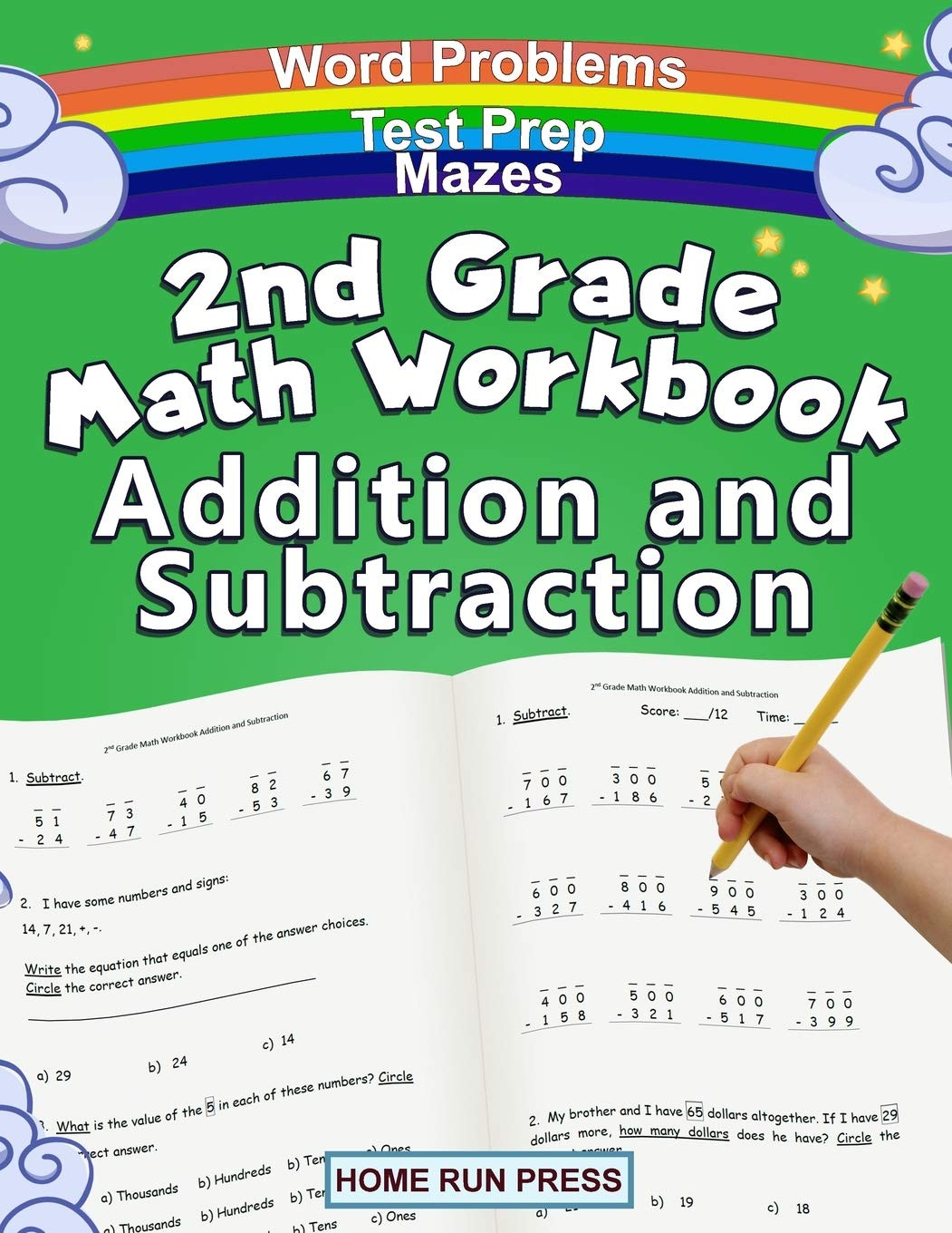 2Nd Grade Math Workbook Addition and Subtraction: Second Grade Workbook, Timed T