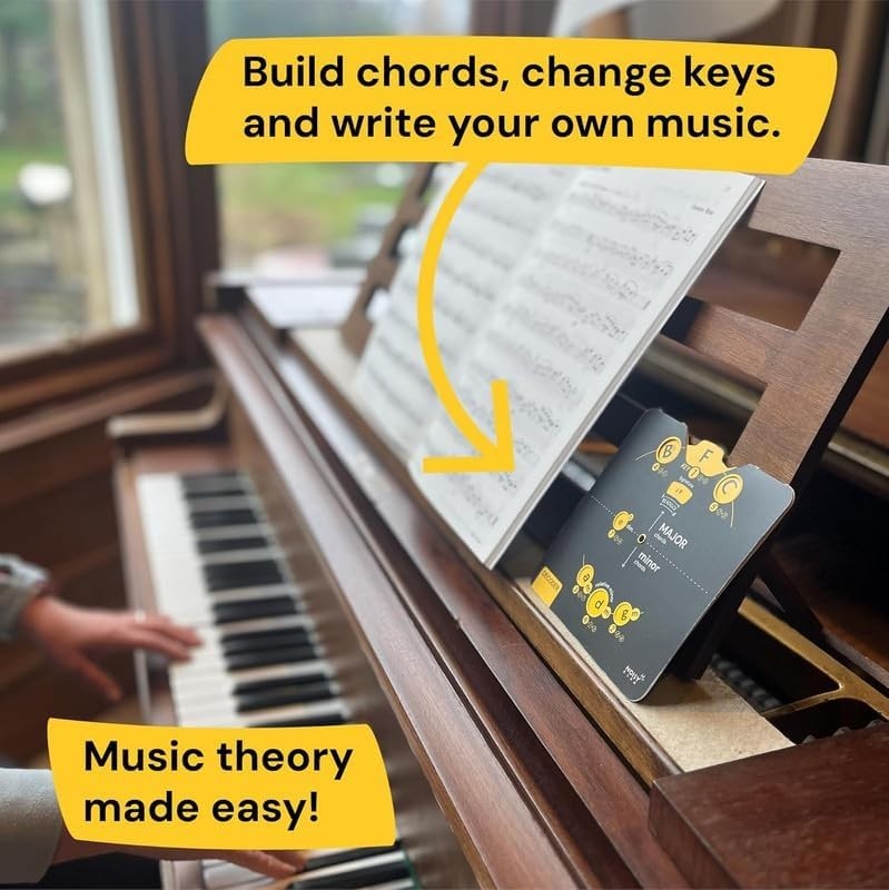 Music Theory Card Circle of Fifths Tool for All Instruments Learning Chords