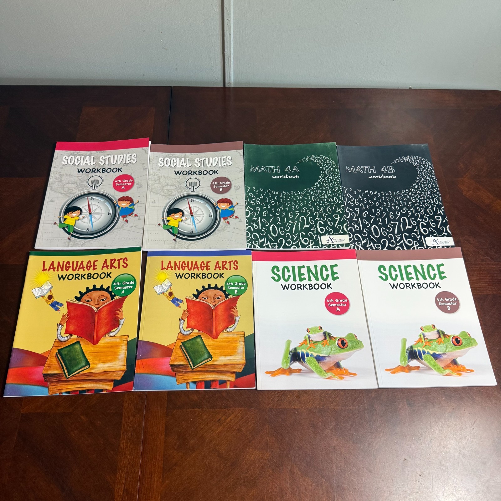 4th Grade Workbook Lot Math Language Arts Science Homeschool Set