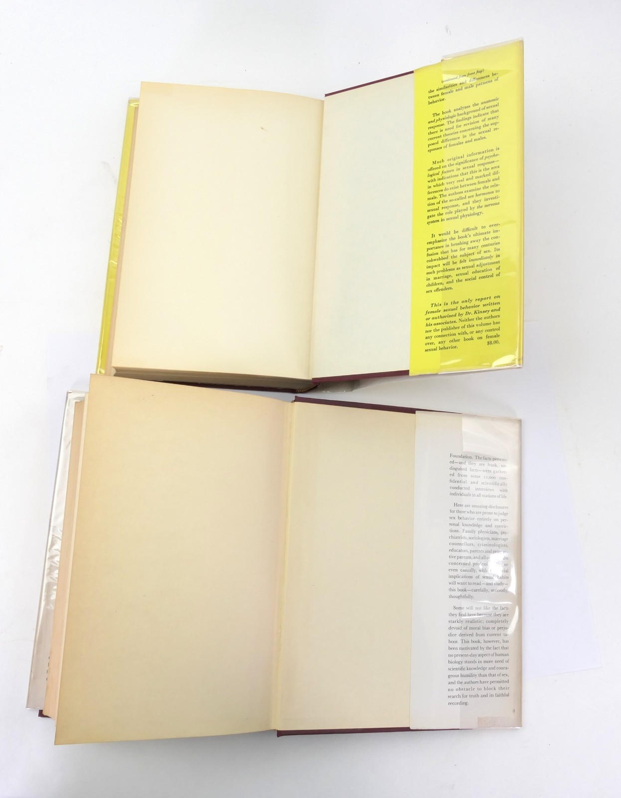 Kinsey Report 1st Sexual Behavior in the Human Male 1948 Vol & Female 1953