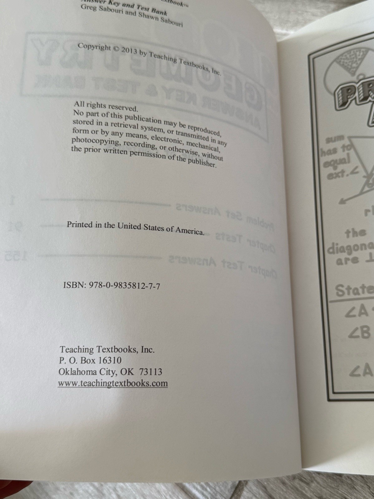 🍏 Geometry 2.0 – A Teaching Textbook Set – Textbook & Answer Key/Test Bank