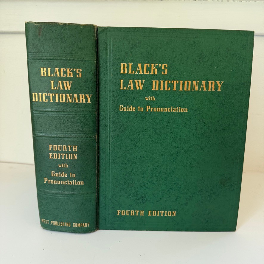 Black’s Law Dictionary 4th Fourth Edition 1957 Pronunciation Guide Hardcover Vtg