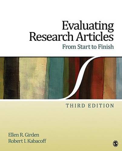 Evaluating Research Articles From Start to Finish – Paperback – GOOD