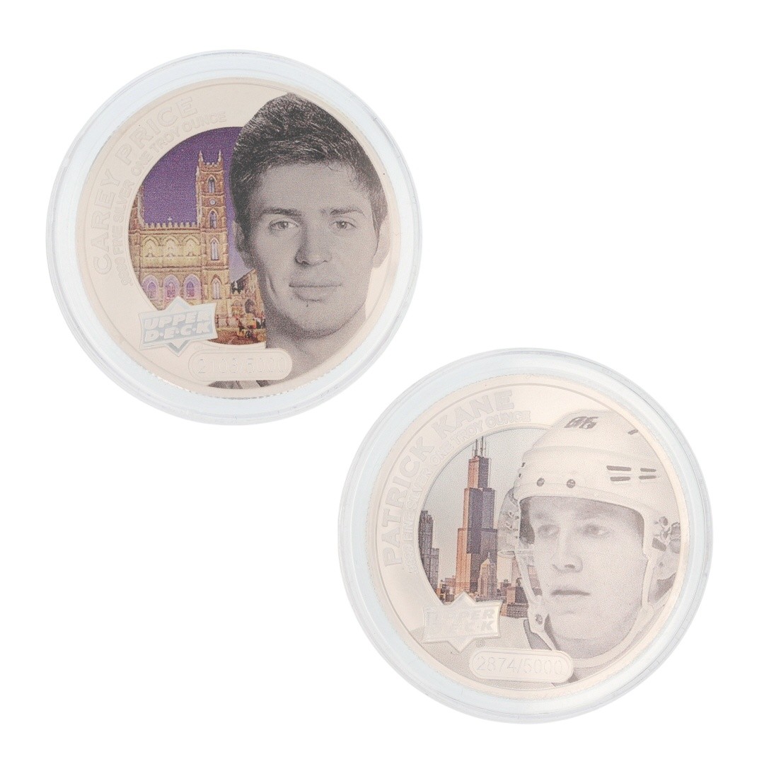 2017 $5 Grandeur Upper Deck Hockey Silver Coin Cook Islands 1 oz .9999 Silver