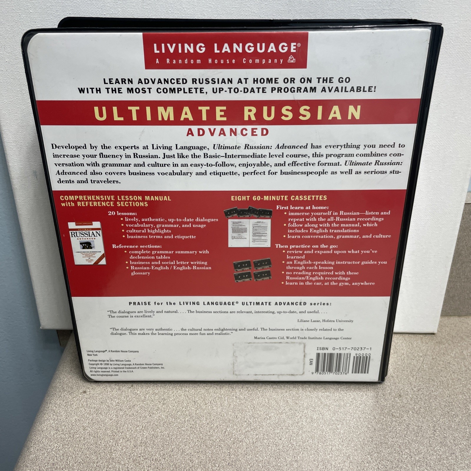 Ultimate Russian Advanced Living Language Course 8 Cassettes W/ Textbook