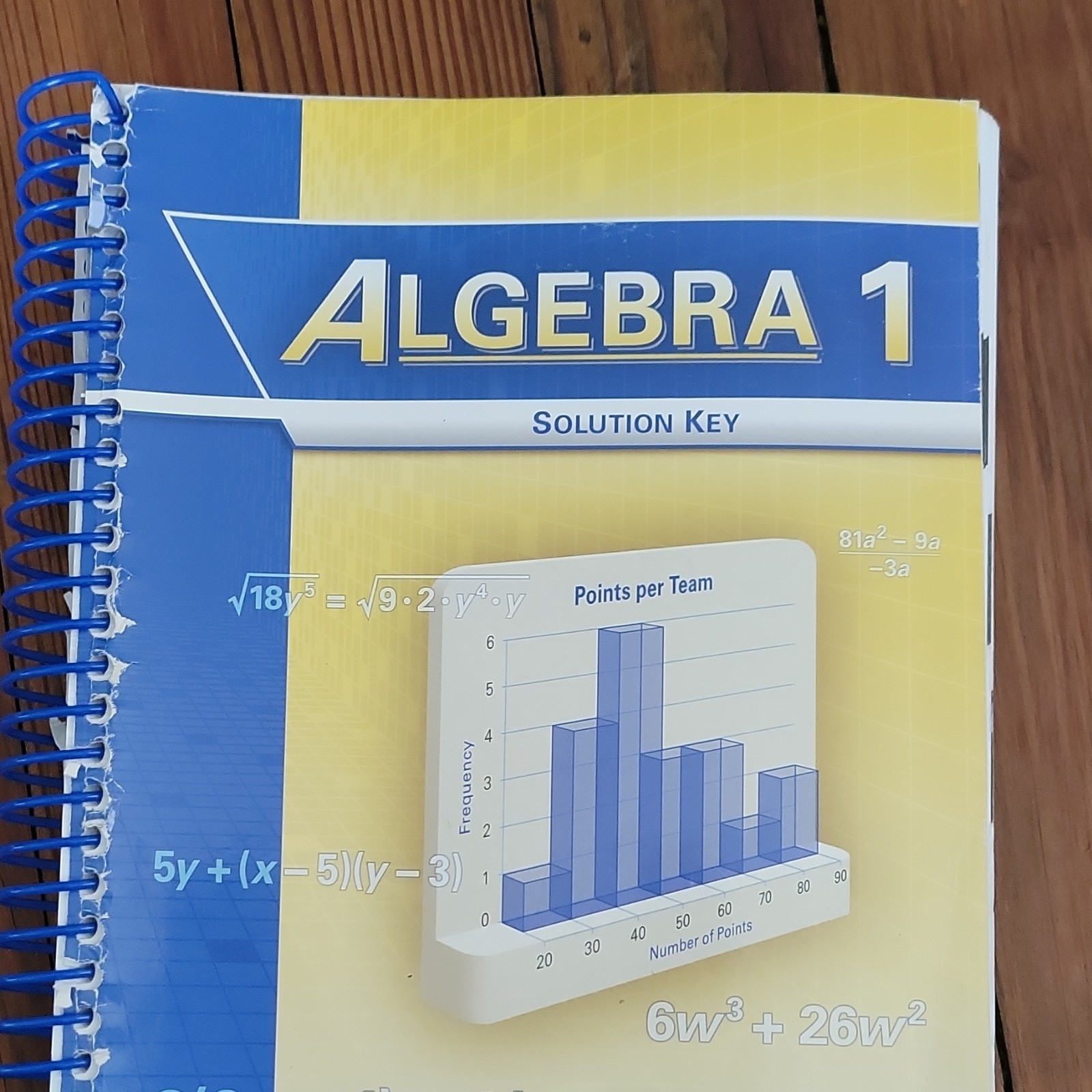 A Beka Book Algebra 1 Solution Key Answer Book Ring/Wire Bound Math