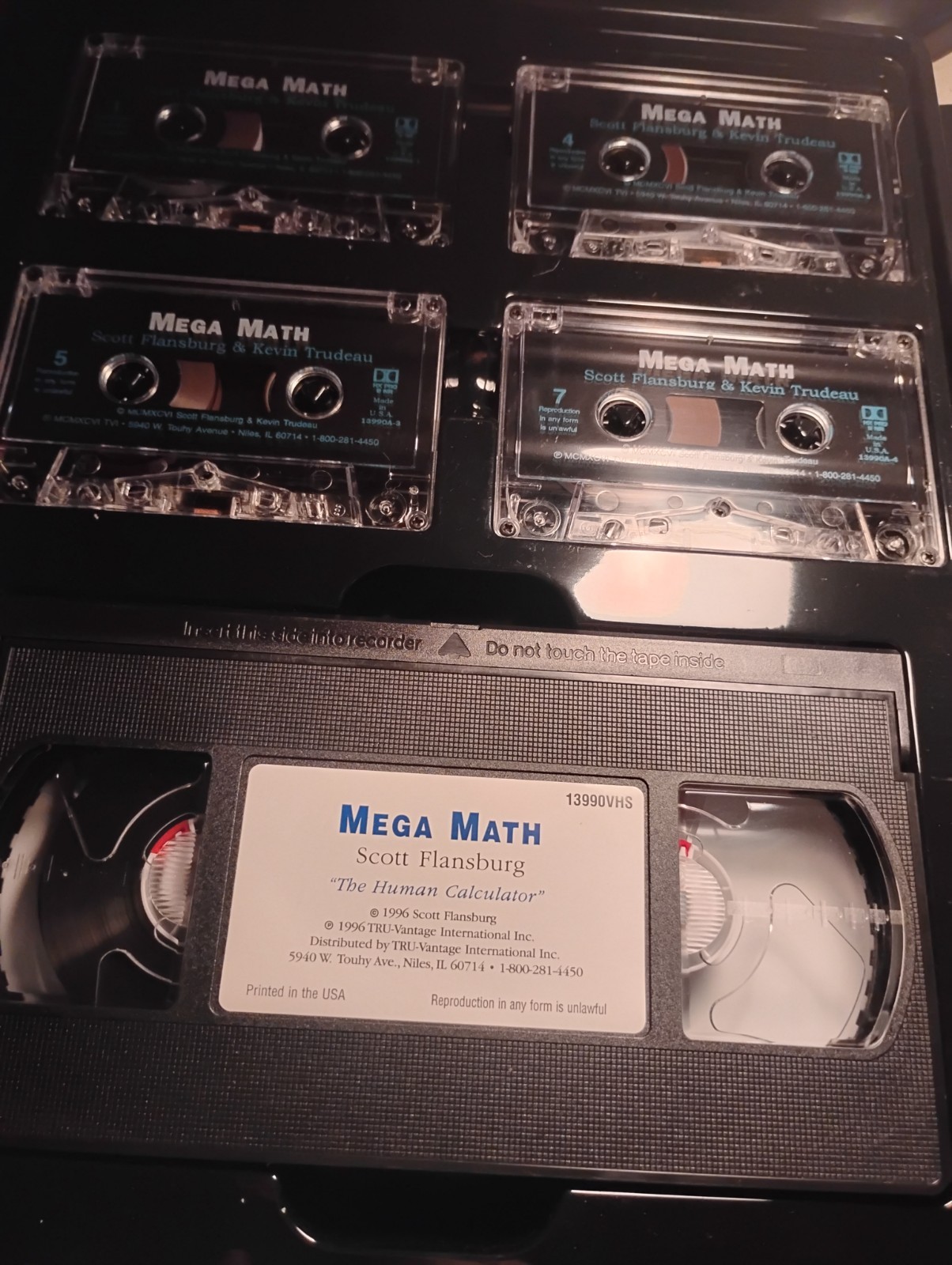 Mega Math Scott Flansburg Kevin Trudeau TVI Vintage 1996 Cassette VHS Workbook