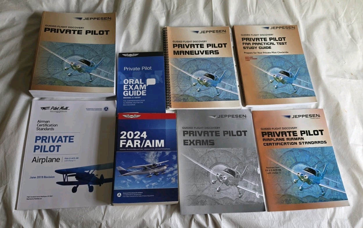 Jeppesen Guided Flight Discovery Private Pilot Bundle & ASA BOOKS. Lot Of 8