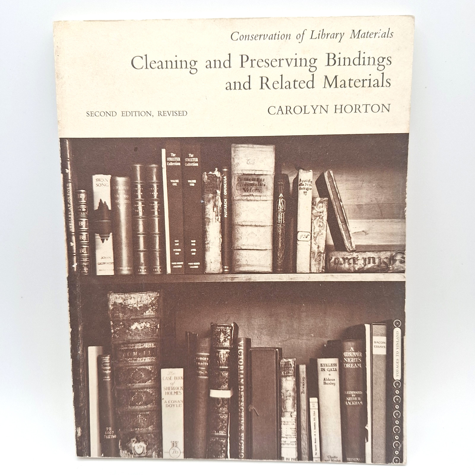 Cleaning Preserving Bindings Carolyn Horton 1975 2nd Ed Bookbinding Conservation