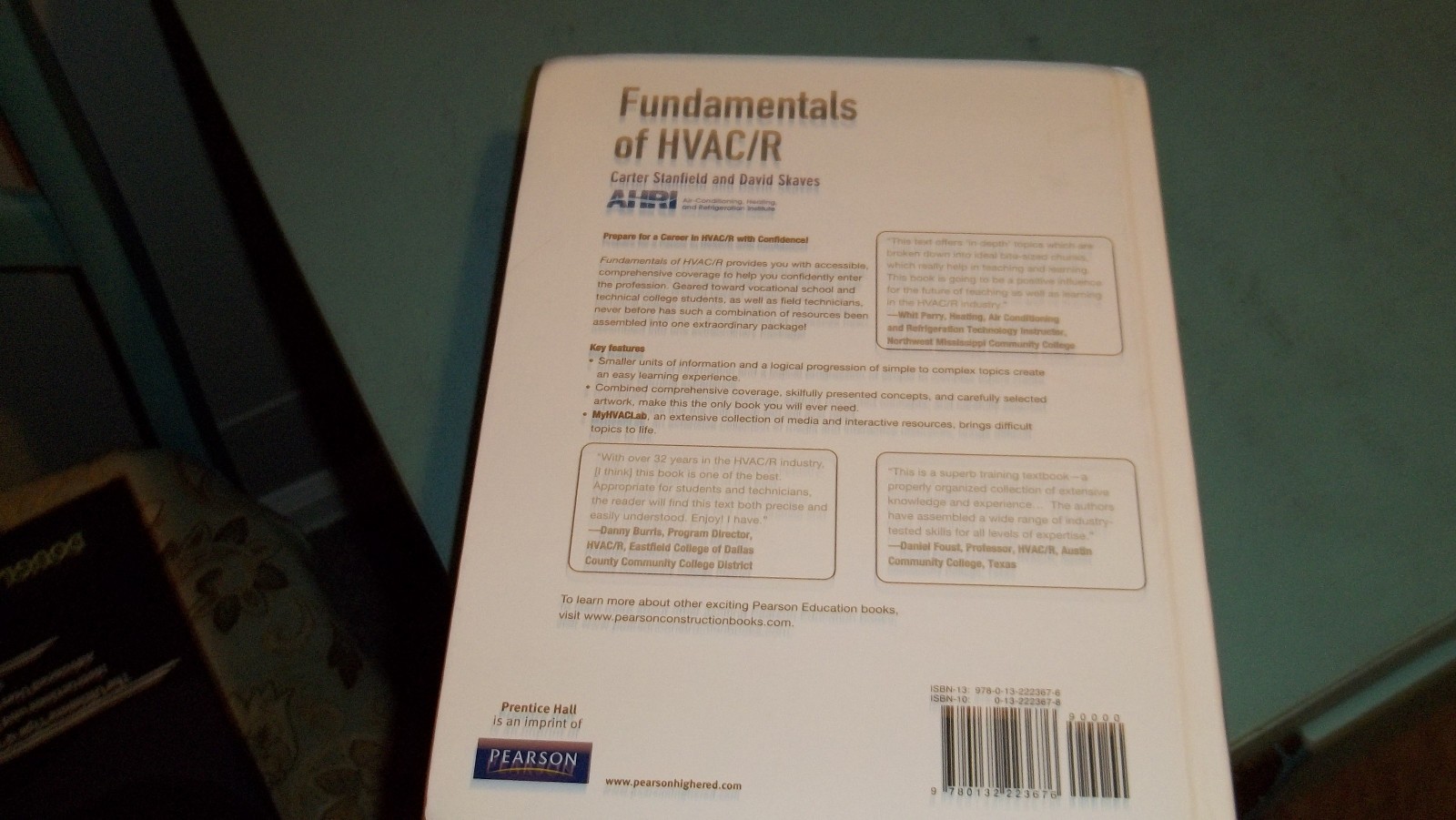 AHRI Fundamentals of HVAC/R by Carter Stanfield and David Skaves EX Cond