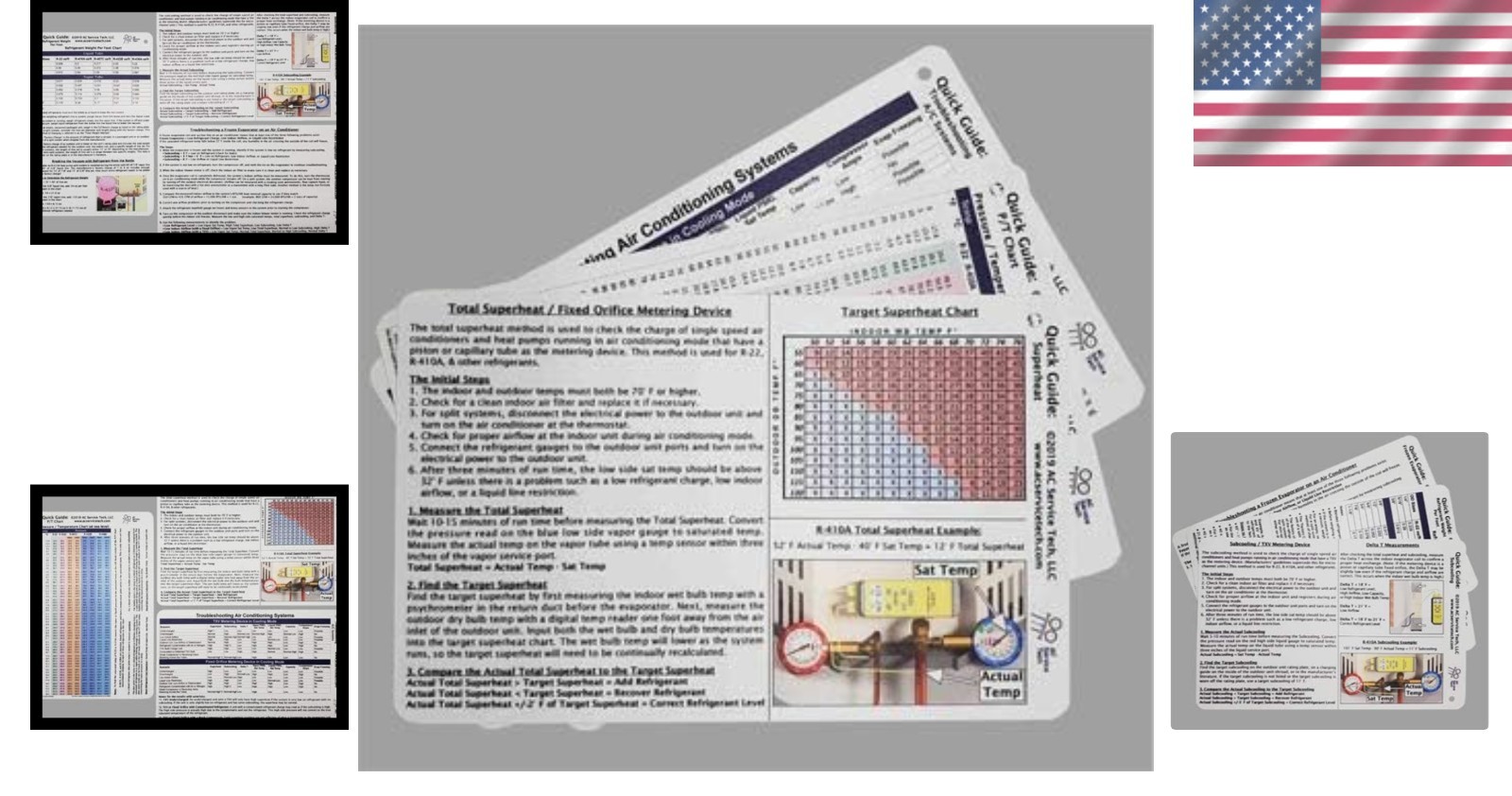 Portable HVAC Quick Reference Cards – Essential Tool for Refrigerant Charging