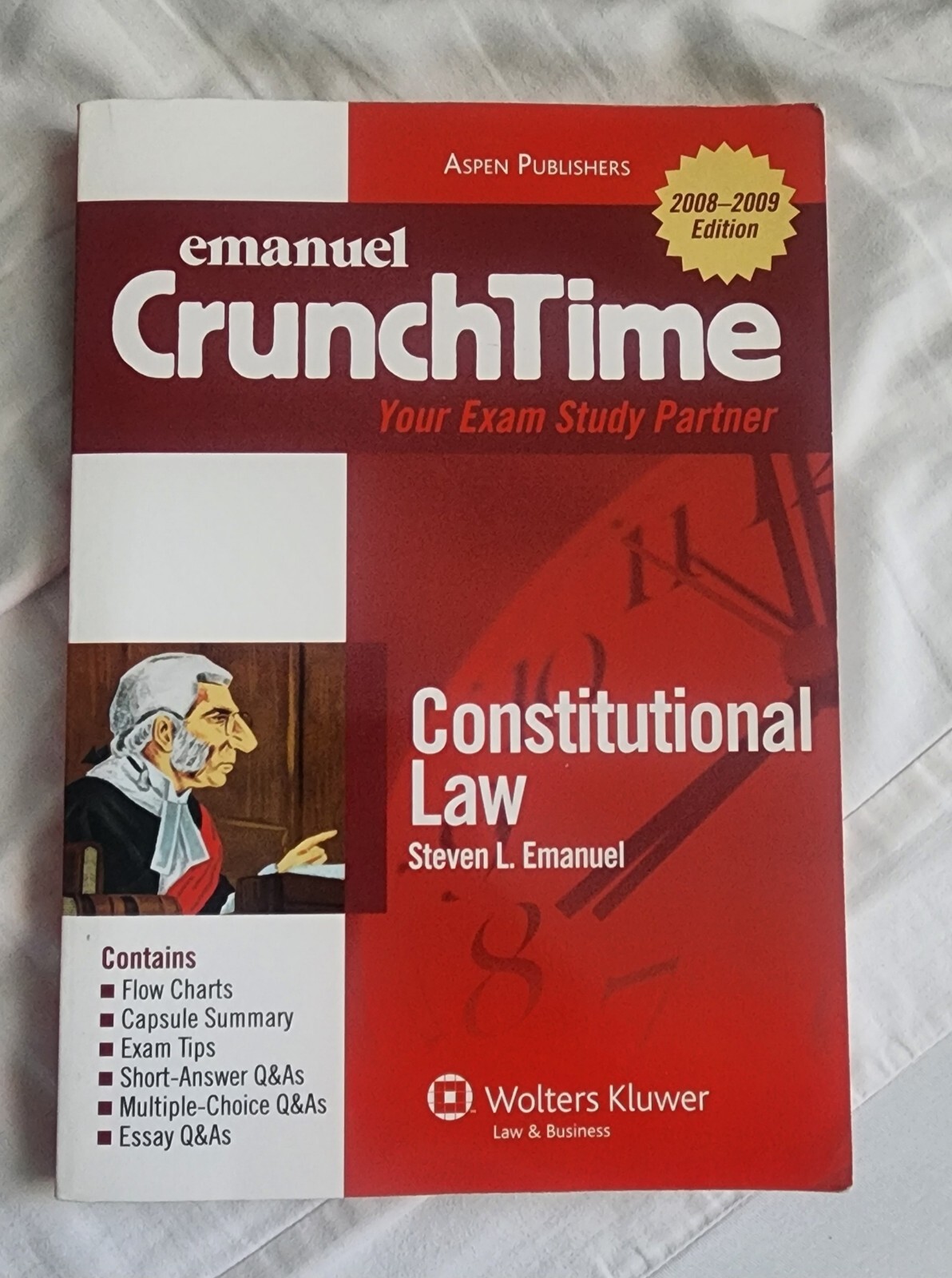 Constitutional Law Paperback Steven L. Emanuel Exam Study Partner 2008-2009 Edit