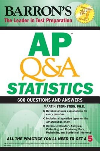 AP Q&A Statistics: With 600 Questions and Answers by Martin Sternstein: Used
