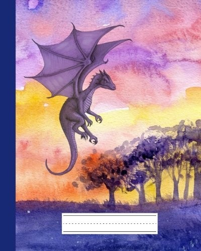Purple Dragon – Primary Composition Book: Story Paper Journal | Picture Spac…