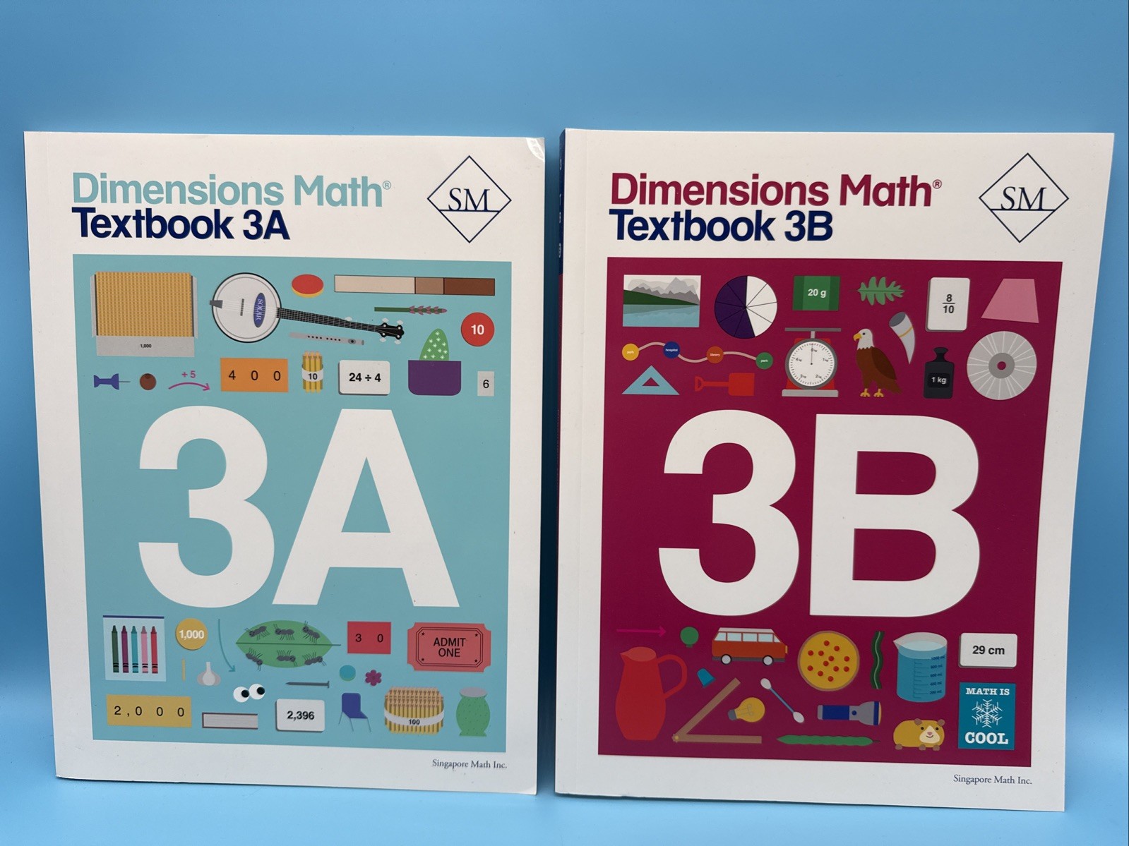 Dimensions Math 3 Student Text A & B – Singapore 3rd Grade