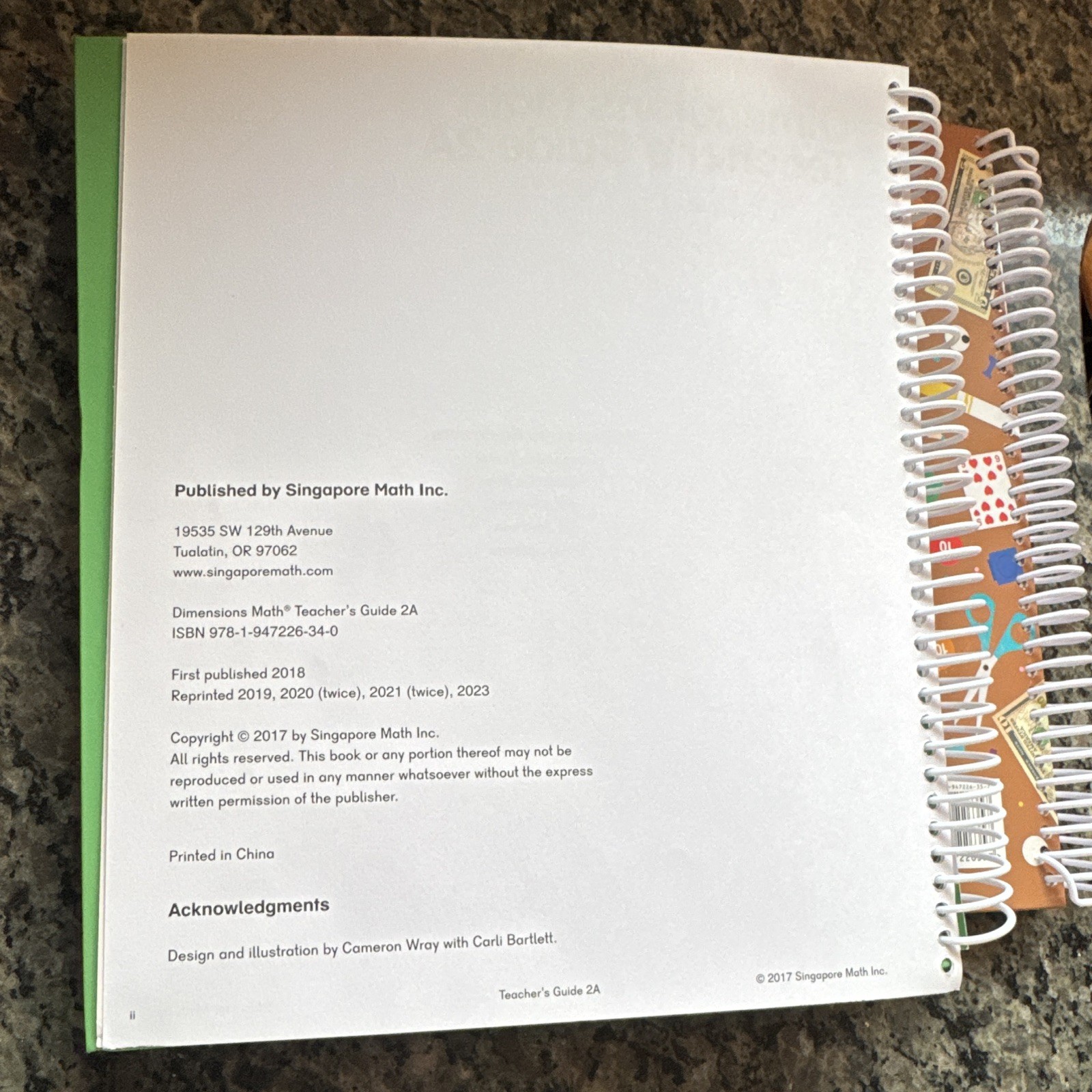 Singapore Math Dimensions Math Teacher’s Guide 2A & 2B Spiral Bound English