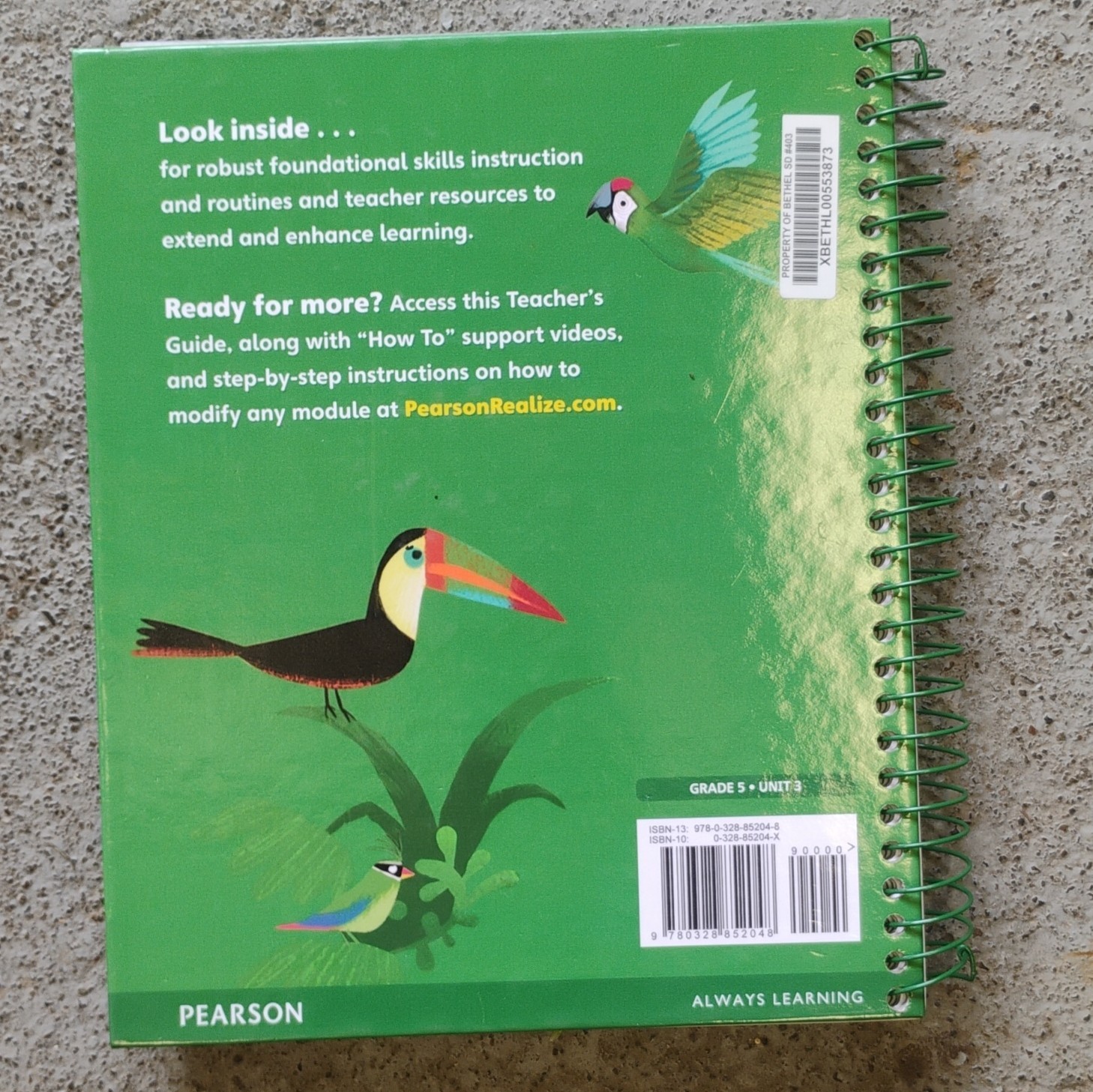 Pearson ReadyGEN Teacher’s Guide Grade 5 Units 1-4 Spiral Bound Set