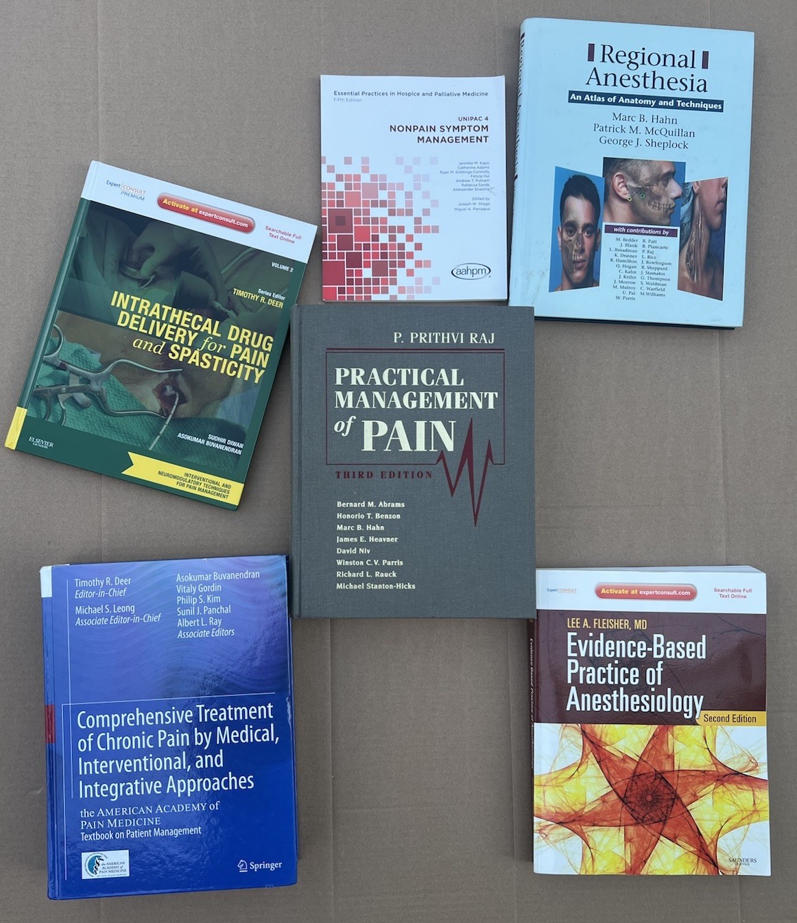 Lot of 6 Pain Management & Anesthesiology Medical Textbooks Springer Elsevier