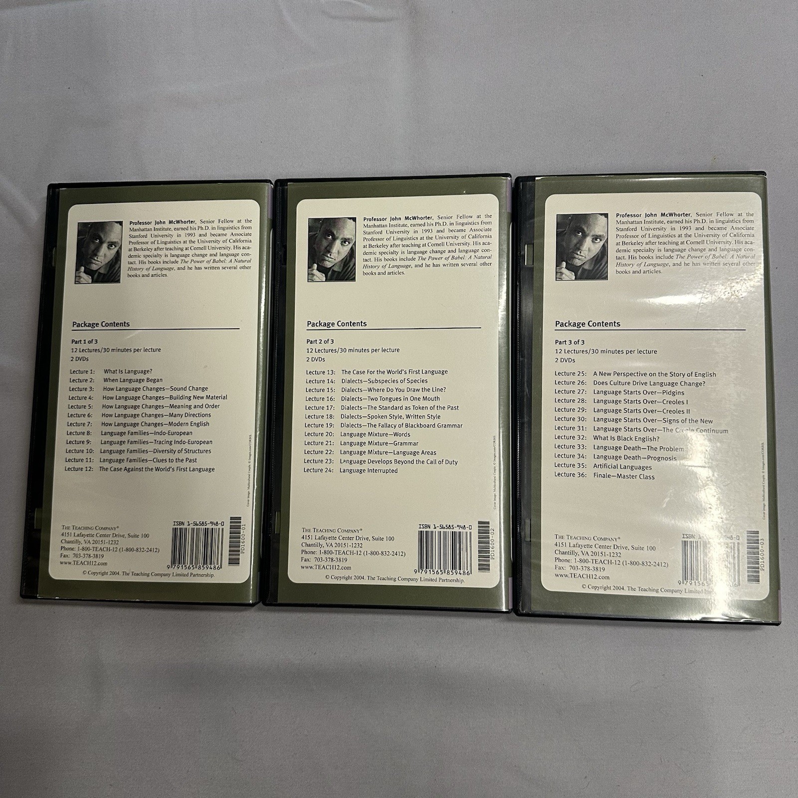 Great Courses Social Services Lot 2 DVD & Book Language Roots Human Behavior