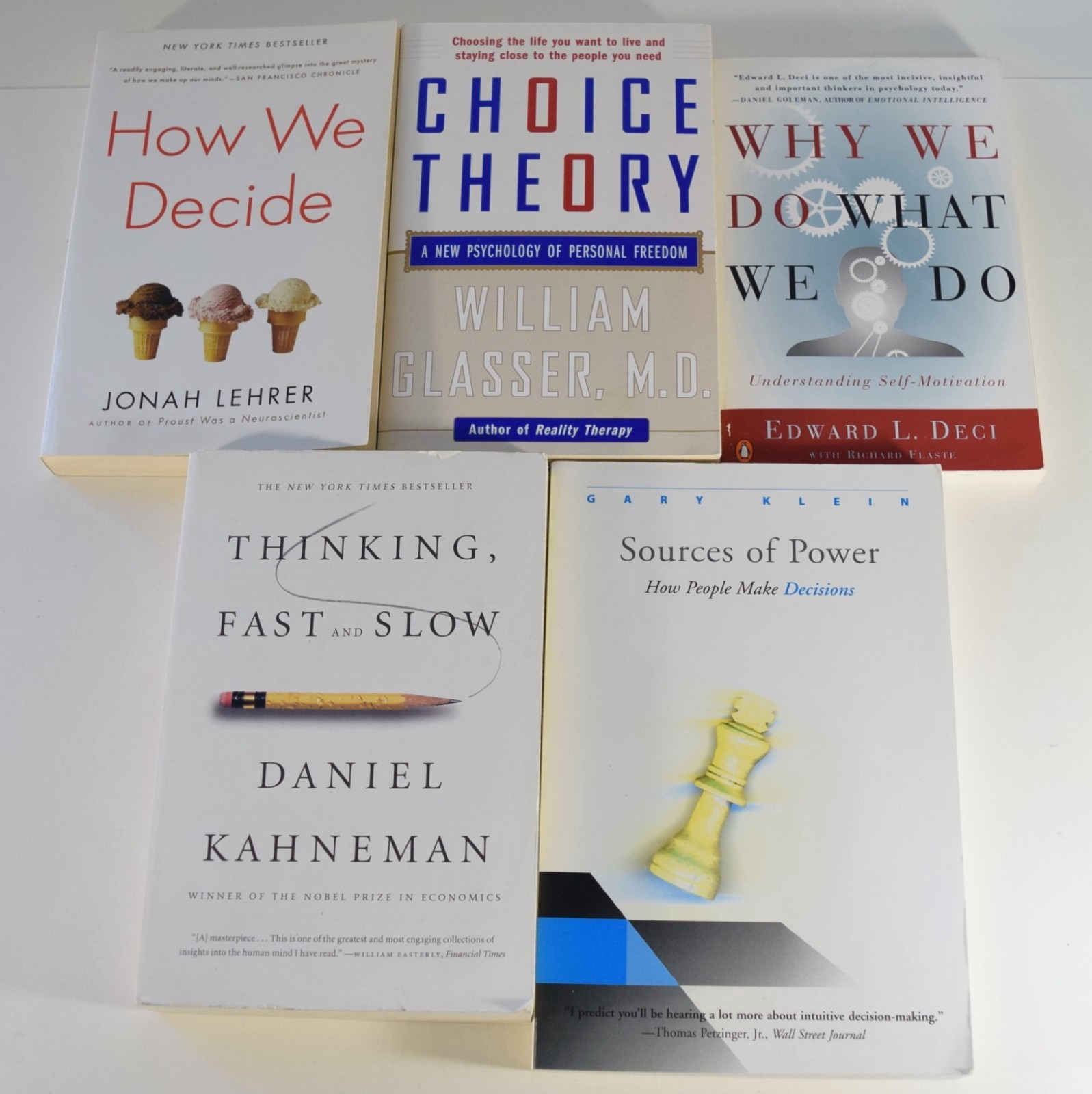Lot / 5 Best Decision Making Books – Sources of Power + Choice Theory + Thinking