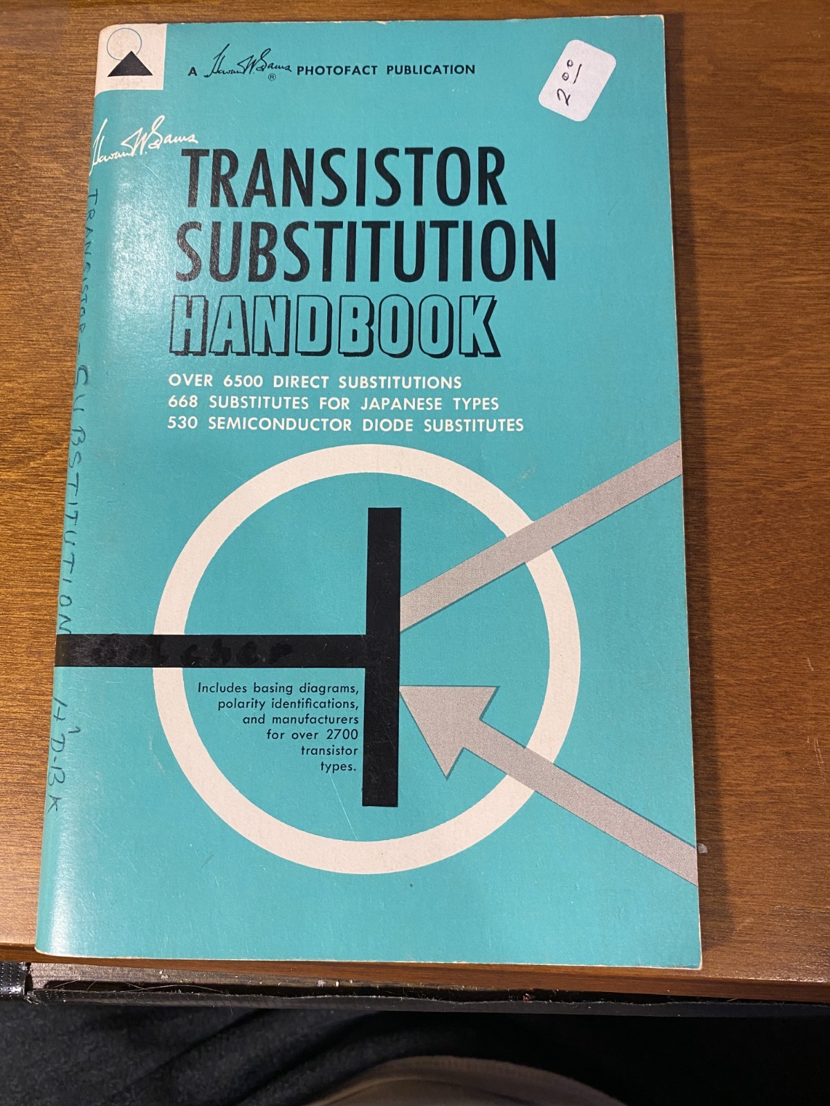 Howard Sams Transistor Substitution HandBook 1961 1st Ed SSH-1