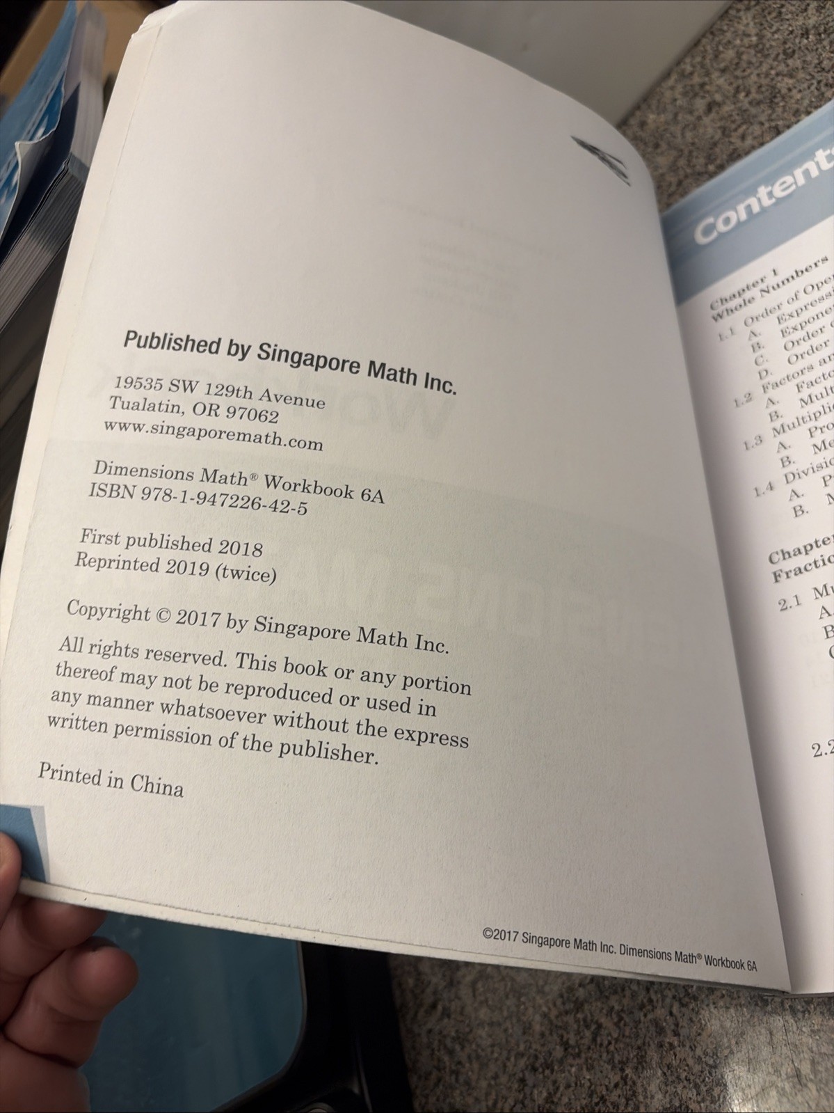 Dimensions Math Workbook 6A (Trade Paperback)