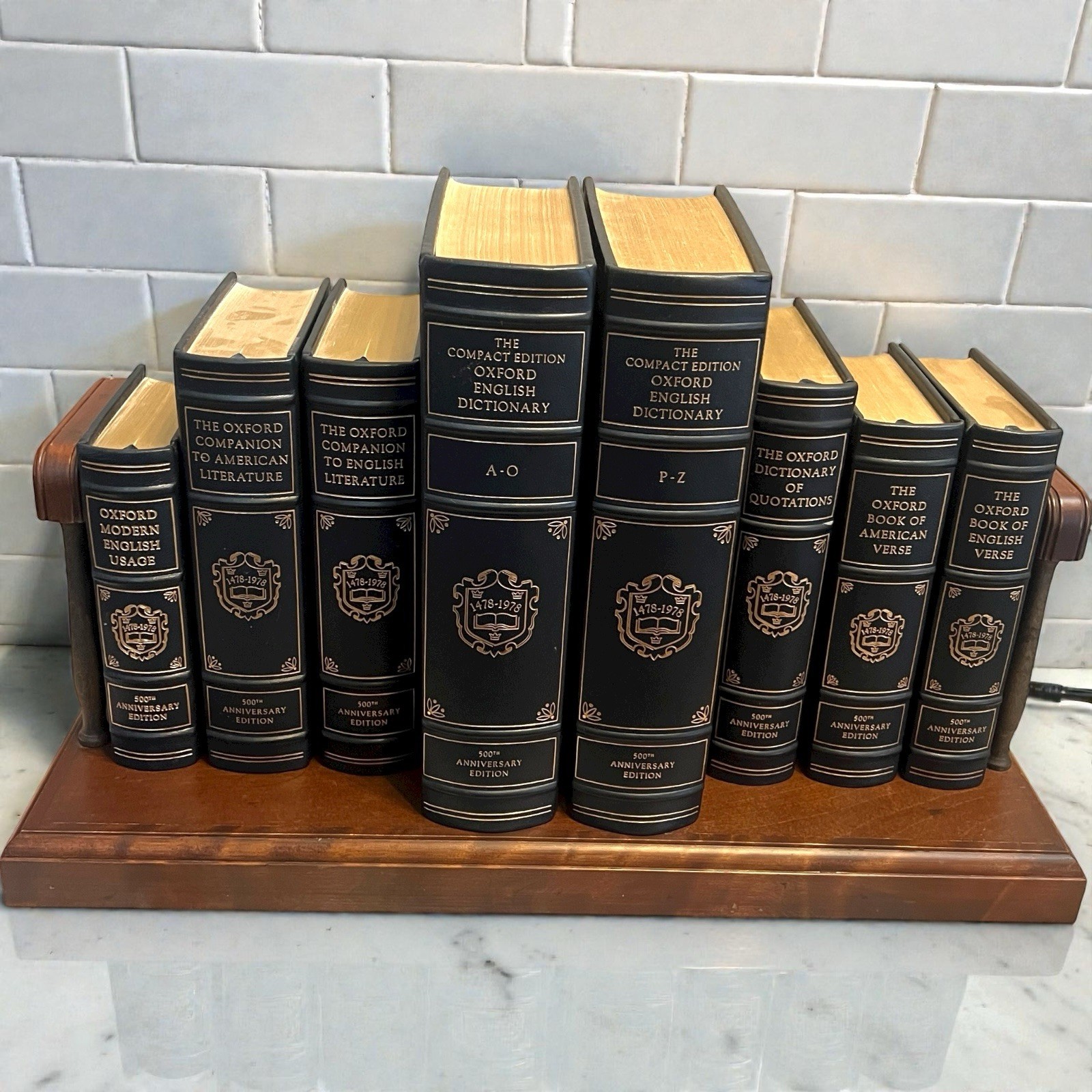 Oxford English Dictionary 1478-1978, 500th Anniversary Ed Full Set w/Stand #574
